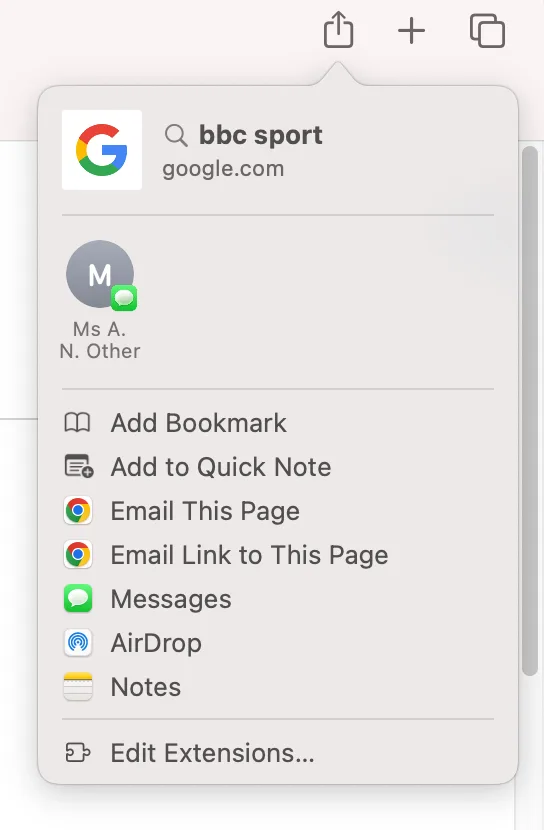 Explanation of Bookmarks tab Safari for seniors