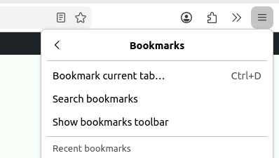 Explanation of Bookmarks Tab Firefox