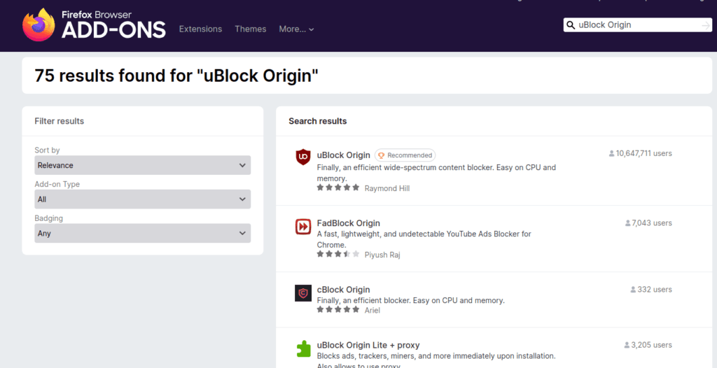 Firefox add-ons page explained for seniors
