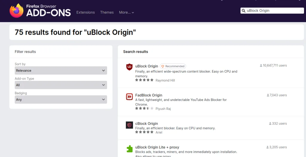 Firefox add-ons page explained for seniors
