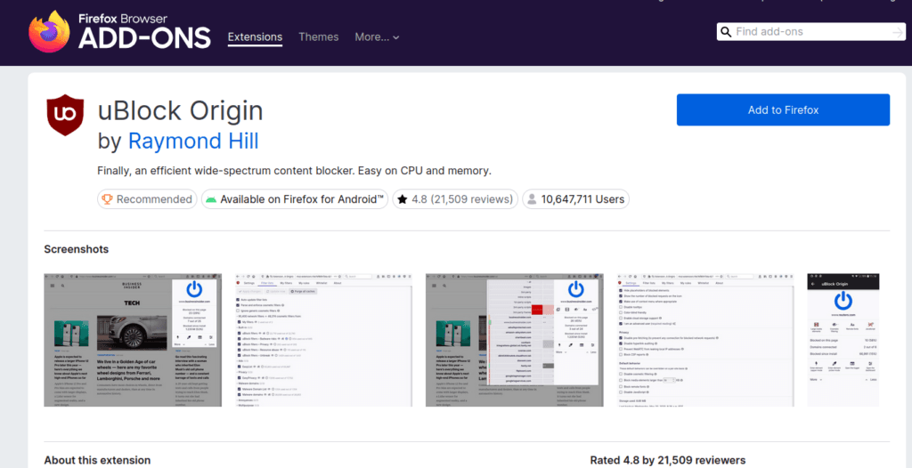 UBlock Origin add on explained for seniors