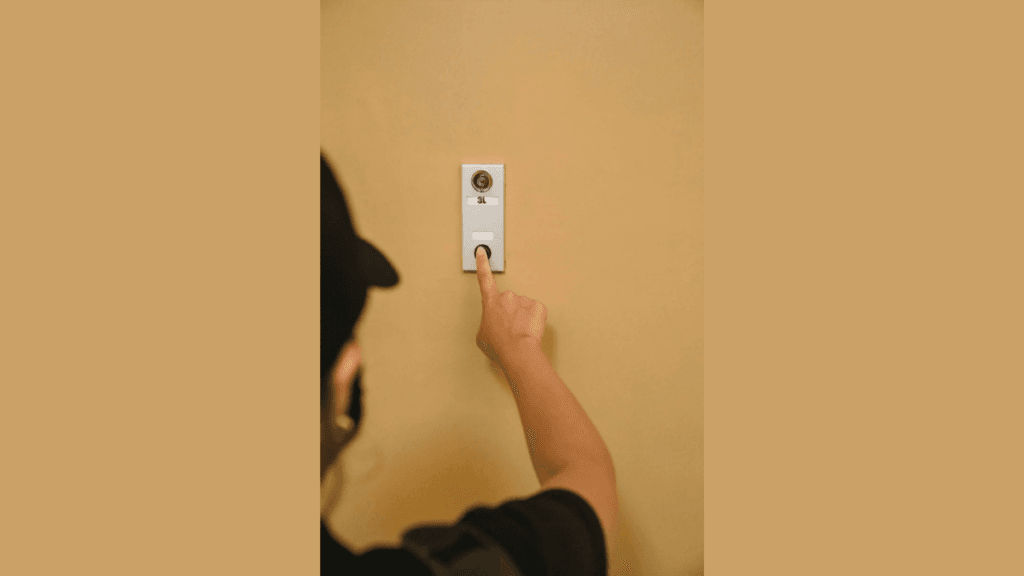 Typical front door Video Doorbell for UK seniors