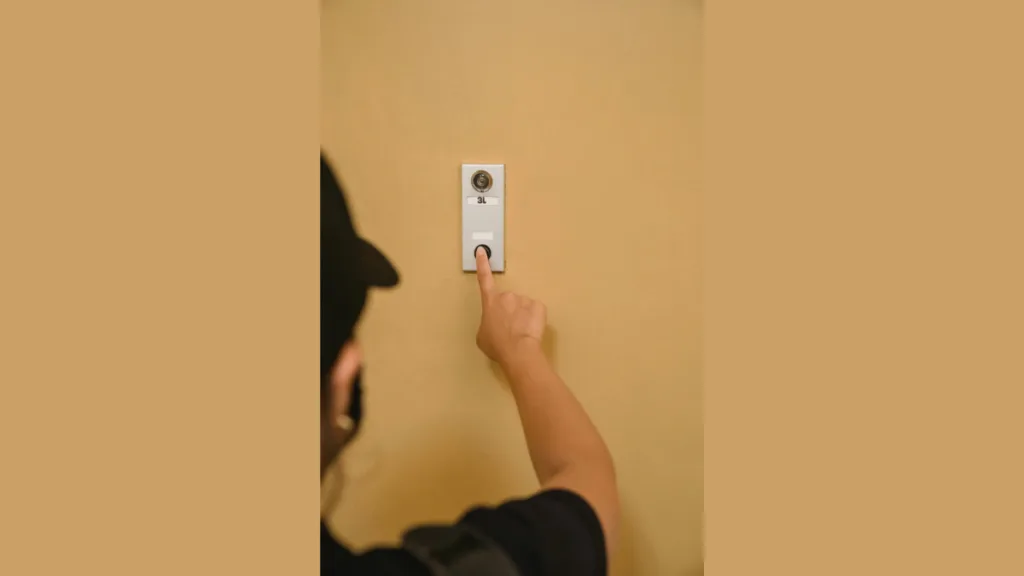 Typical front door Video Doorbell for UK seniors